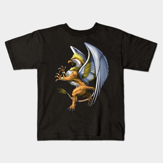 Greek Mythical Creature Griffin Kids T-Shirt by underheaven